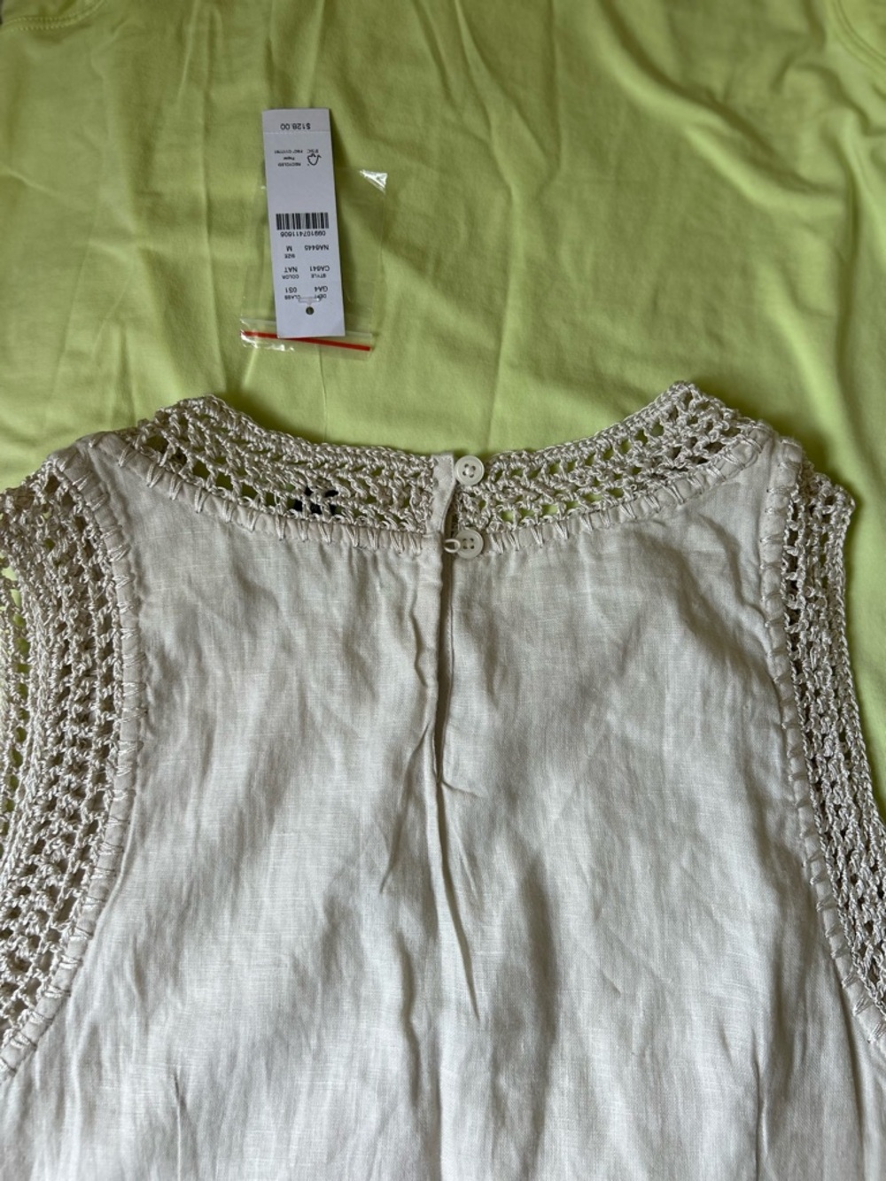 J.CREW Maxine Crochet-Trim Shift Dress in Linen NWT - Picture 7 of 8